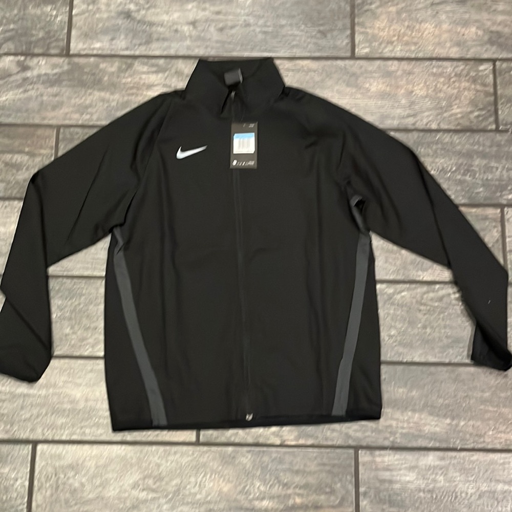 NWT Nike Men's Dri-FIT Team Woven Full Zip Jacket Black White Size M